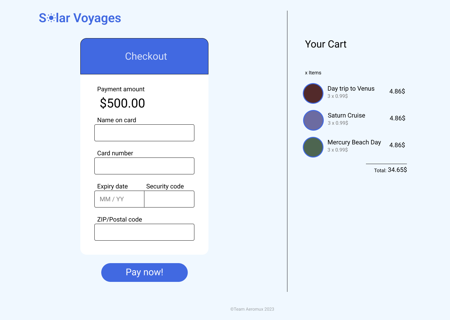 desktop cart page